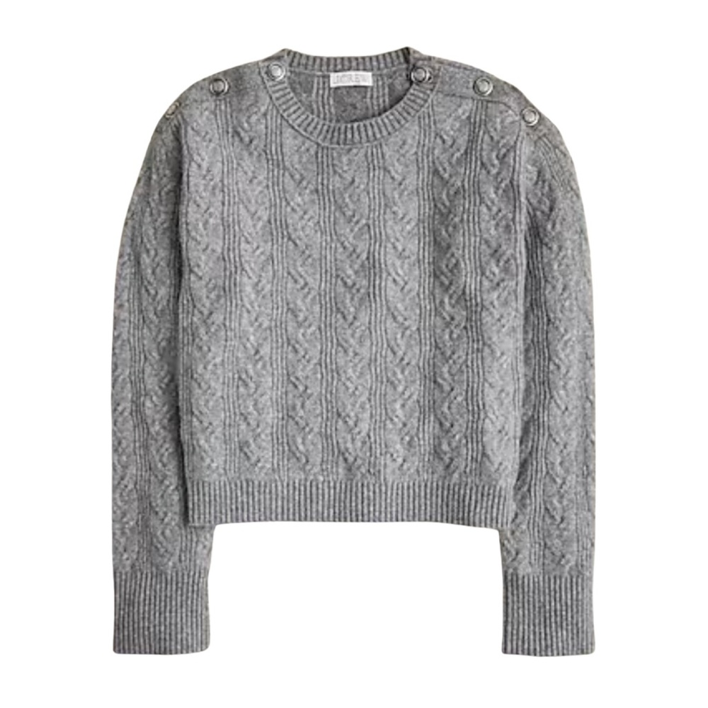 J Crew Cable-knit Sweater with Buttons (S)